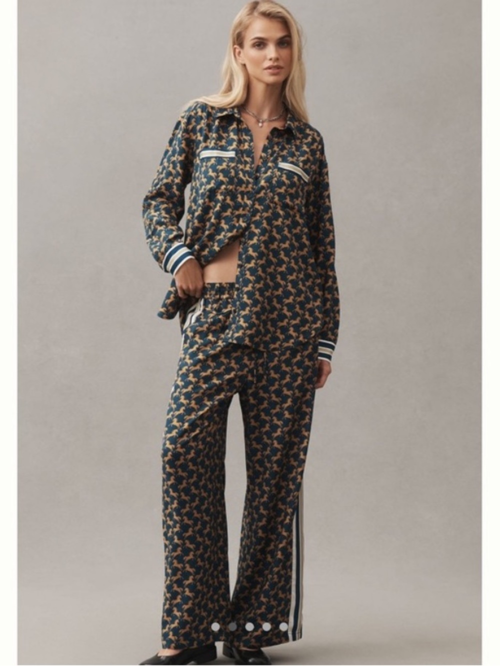 The Brooklin Tie-Front Printed Pull-On Pants by Maeve - Picture 2 of 4